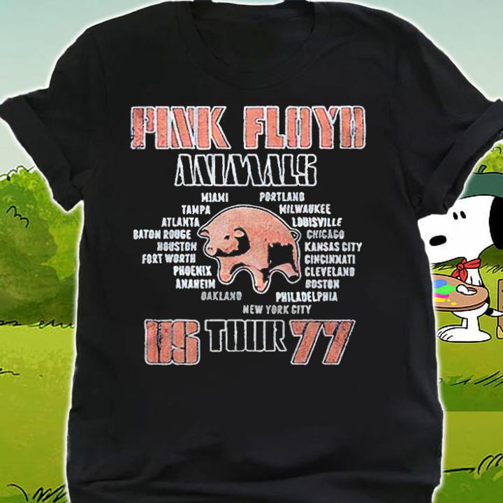 Pink Floyd Animals Us Tour 77 Pig T-shirt shirt