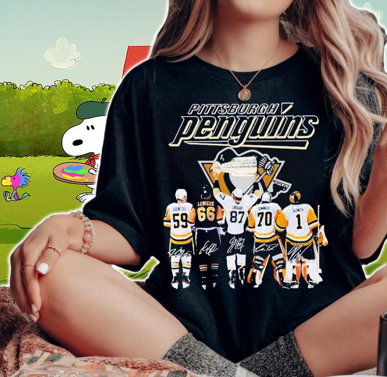 Pittsburgh Penguins Hockey Team Signatures Shirt woman shirt
