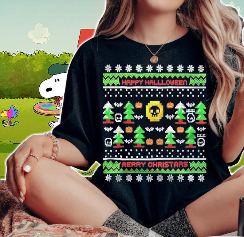 Regular Xmas Pattern shirt woman shirt