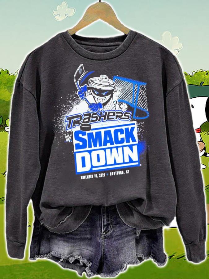 SmackDown x Trashers hockey shirt sweatshirt