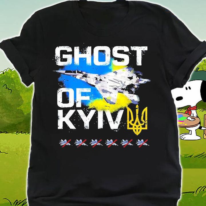 The Ghost Of Kyiv Ukraine Fighter Jet Peace Ukraine T-Shirt shirt