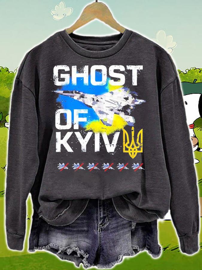 The Ghost Of Kyiv Ukraine Fighter Jet Peace Ukraine T-Shirt sweatshirt