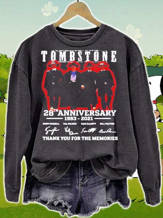 Tombstone 28 Years 1993-2021 Thank You For The Memories t-shirt sweatshirt