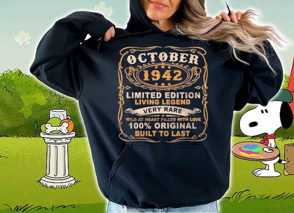 Vintage 80 Years Old October 1942 80Th Birthday Gift Shirt hoodie