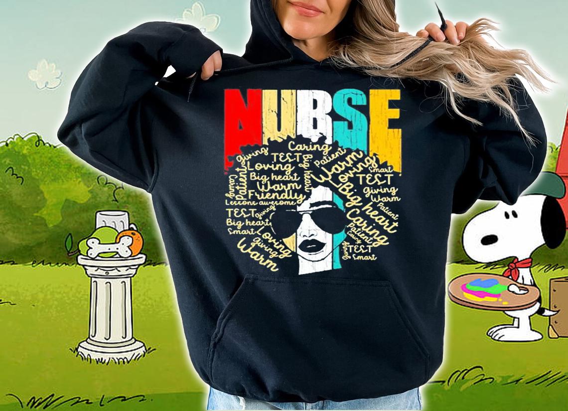 Womens Retro Vintage Nurse Nursing Costume African American T-Shirt hoodie