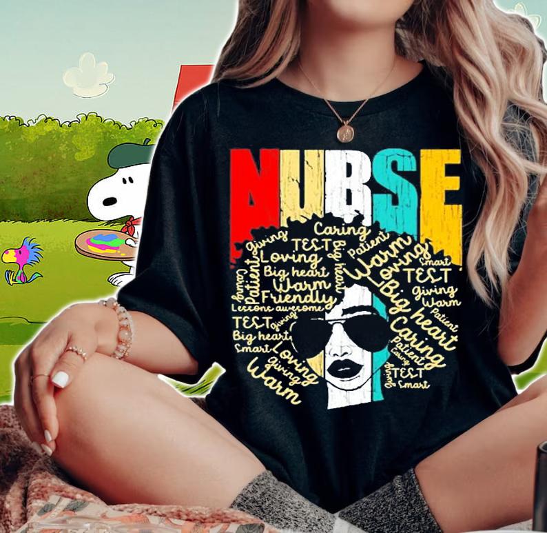 Womens Retro Vintage Nurse Nursing Costume African American T-Shirt woman shirt
