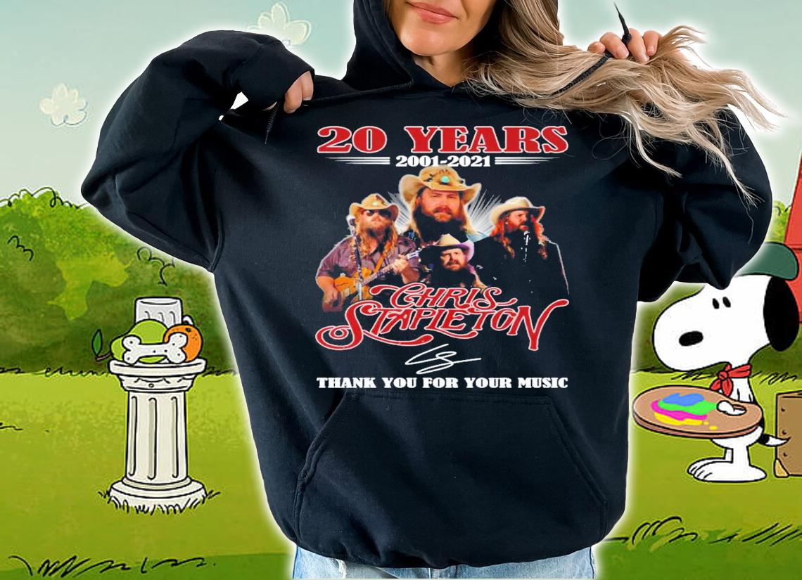 Trending 20 years 2001-2021 Chris Stapleton signature shirt t-shirt hoodie