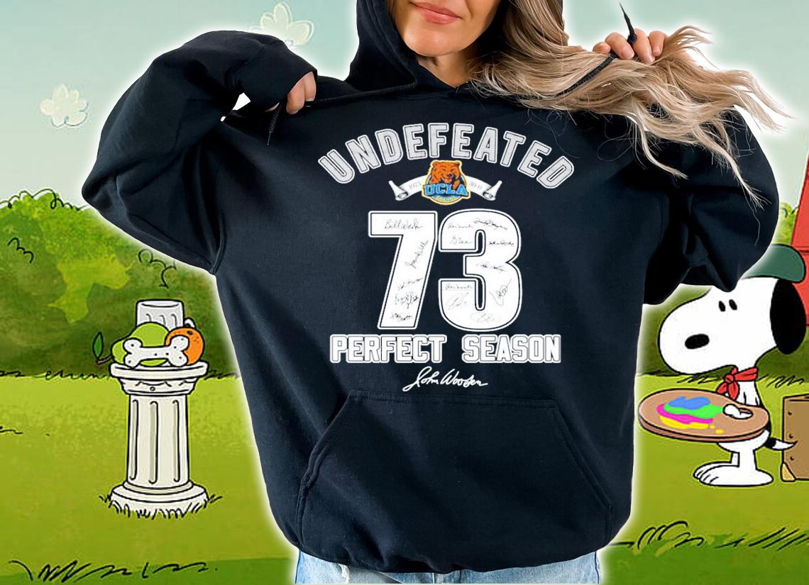 Undefeated UCLA Bruins 73 perfect season signature t-shirt hoodie
