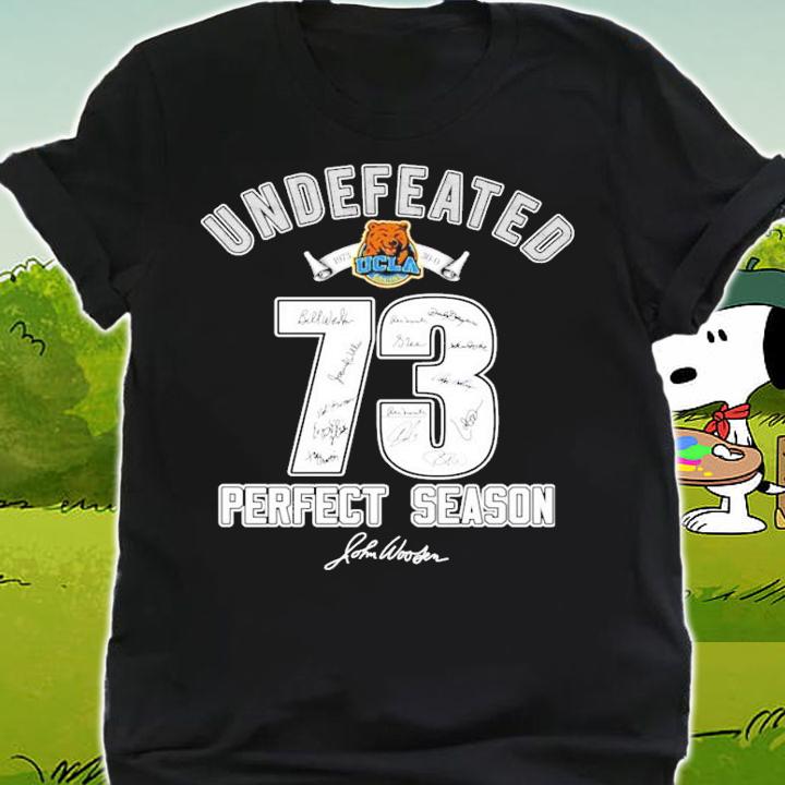 Undefeated UCLA Bruins 73 perfect season signature t-shirt shirt