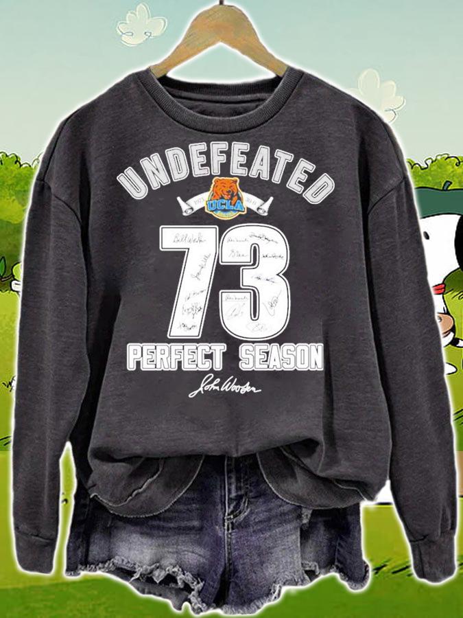 Undefeated UCLA Bruins 73 perfect season signature t-shirt sweatshirt
