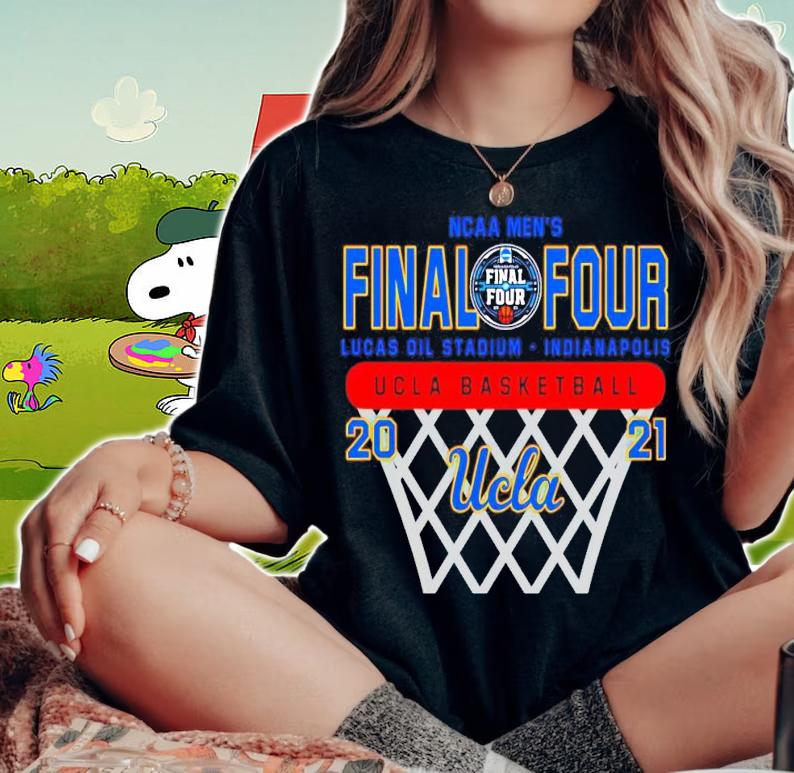 NCAA men's Final Four Lucas Oil Stadium Indianapolis UCLA basketball shirt woman shirt