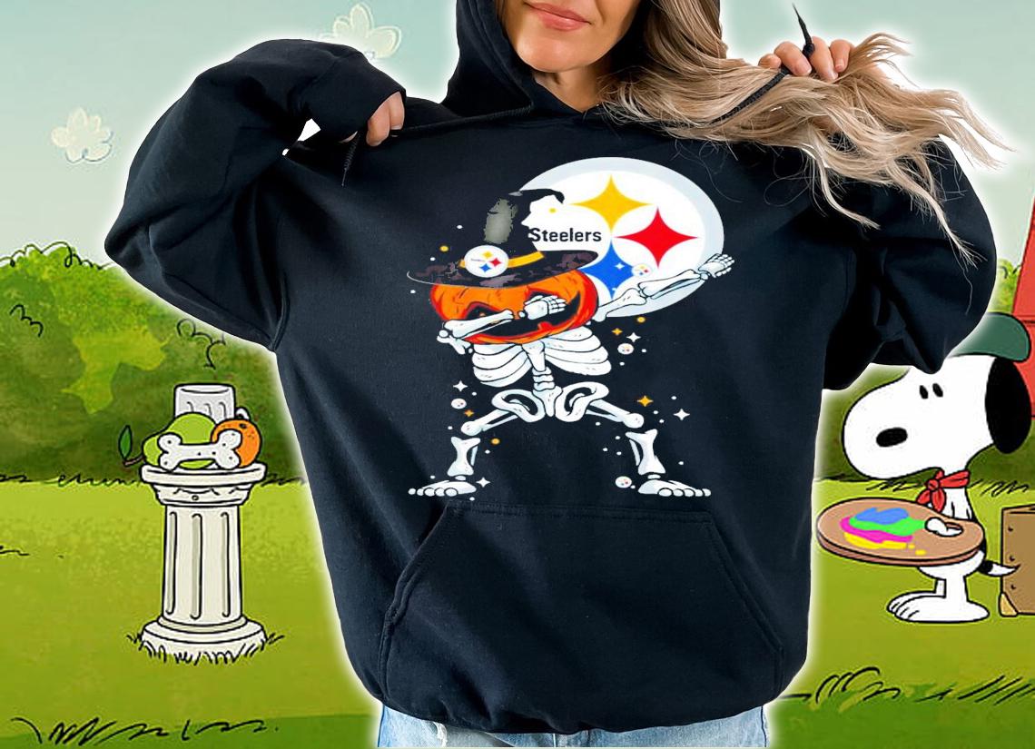 Pittsburgh Steelers Skeleton Dabbing Halloween shirt hoodie