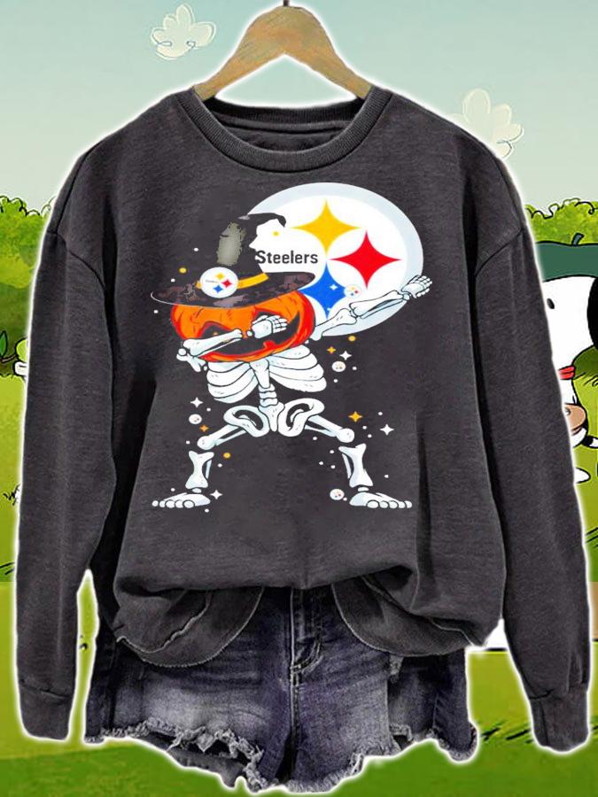 Pittsburgh Steelers Skeleton Dabbing Halloween shirt sweatshirt
