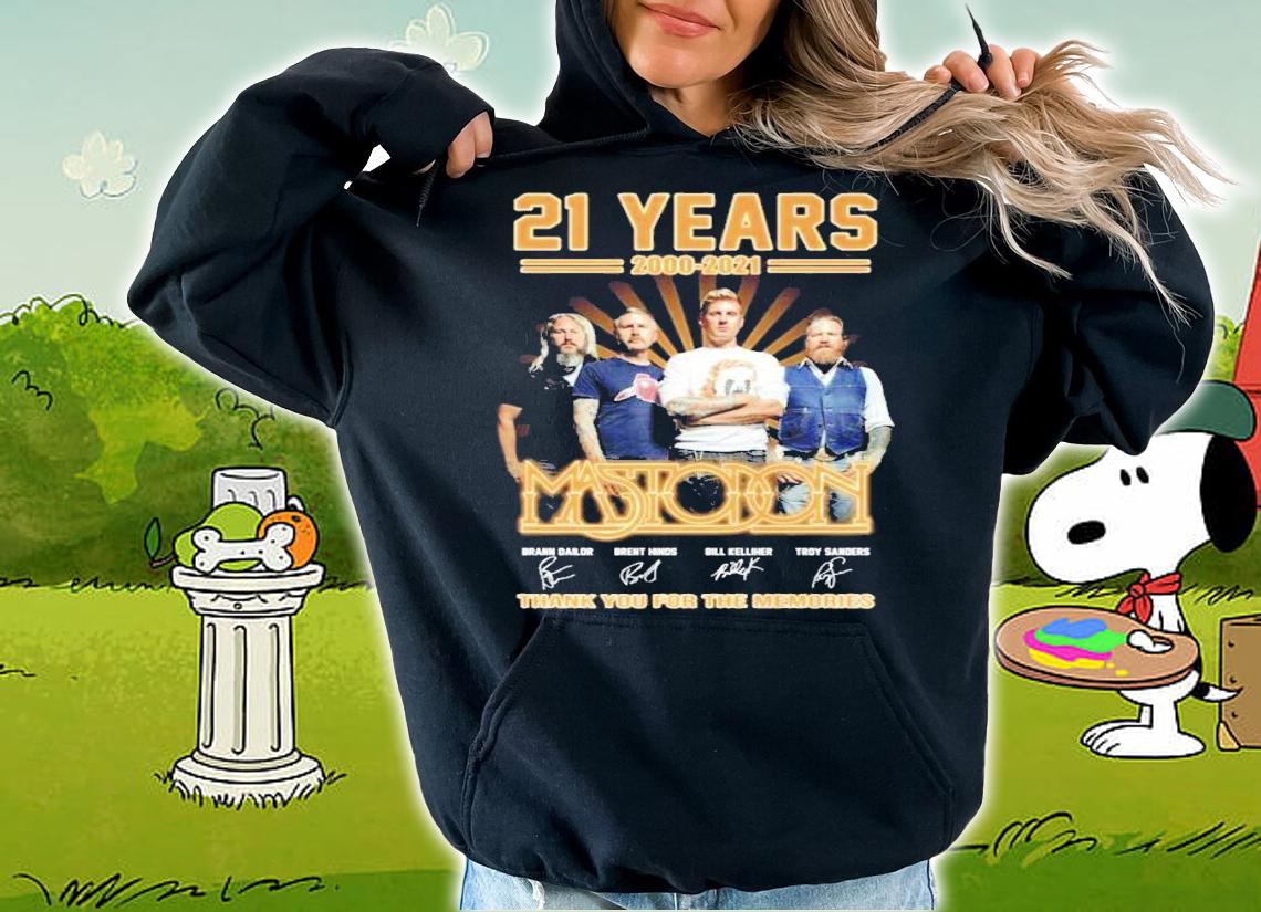 21 years 2000-2021 Mastodon signatures shirt hoodie