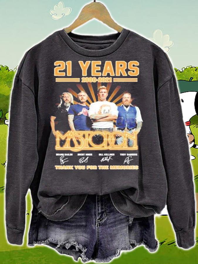 21 years 2000-2021 Mastodon signatures shirt sweatshirt