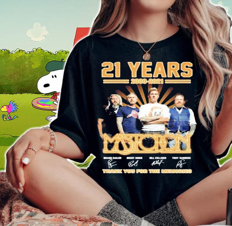 21 years 2000-2021 Mastodon signatures shirt woman shirt
