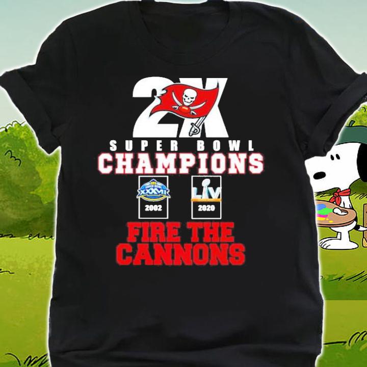 2X Super Bowl Champions fire the Cannons Tampa Bay Buccaneers shirt shirt