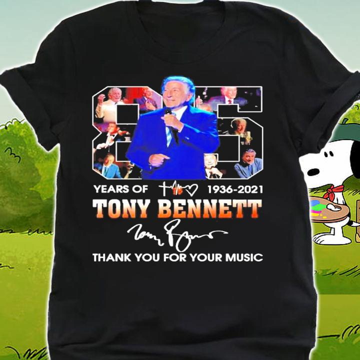 85 years of 1936-2021 Tony Bennett signature shirt shirt