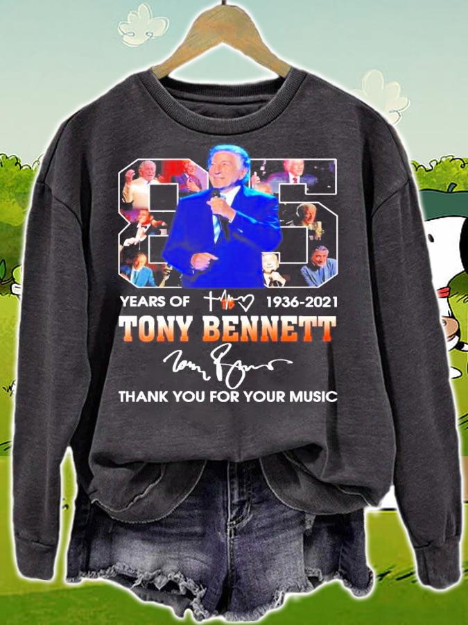 85 years of 1936-2021 Tony Bennett signature shirt sweatshirt