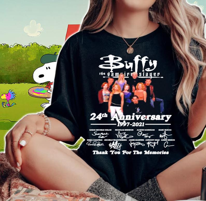 Buffy The Vampire Slayer 24th anniversary 1997-2021 signatures shirt woman shirt