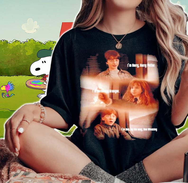 Harry Potter Hermione Granger and Ron Weasley friends shirt woman shirt