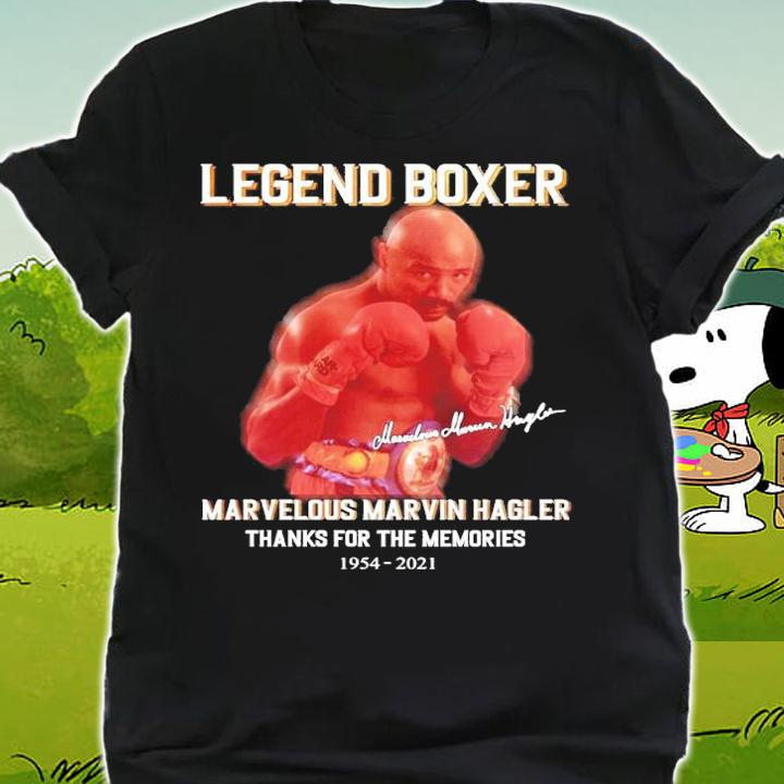 Legend Boxer Marvelous Marvin Hagler thanks for the memories 1954-2021 shirt shirt