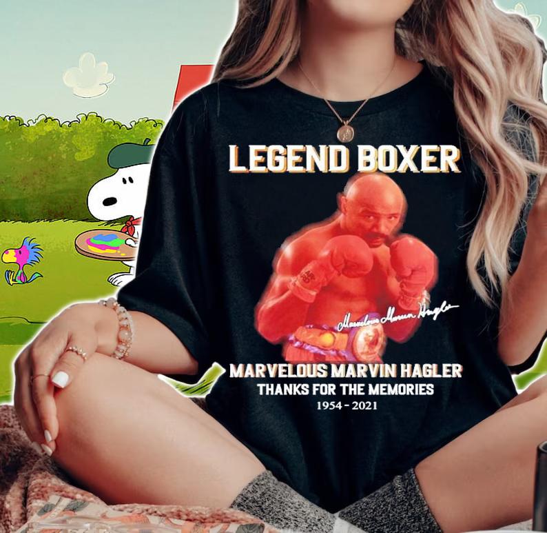 Legend Boxer Marvelous Marvin Hagler thanks for the memories 1954-2021 shirt woman shirt