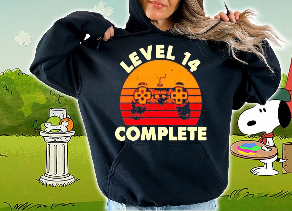 Level 14 complete celebrate 14th wedding vintage shirt hoodie