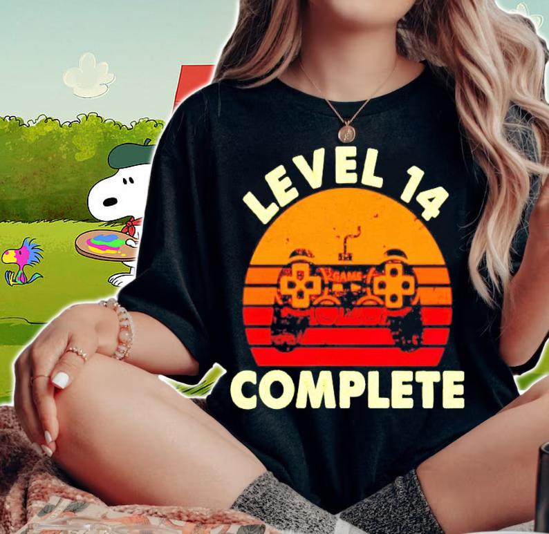 Level 14 complete celebrate 14th wedding vintage shirt woman shirt