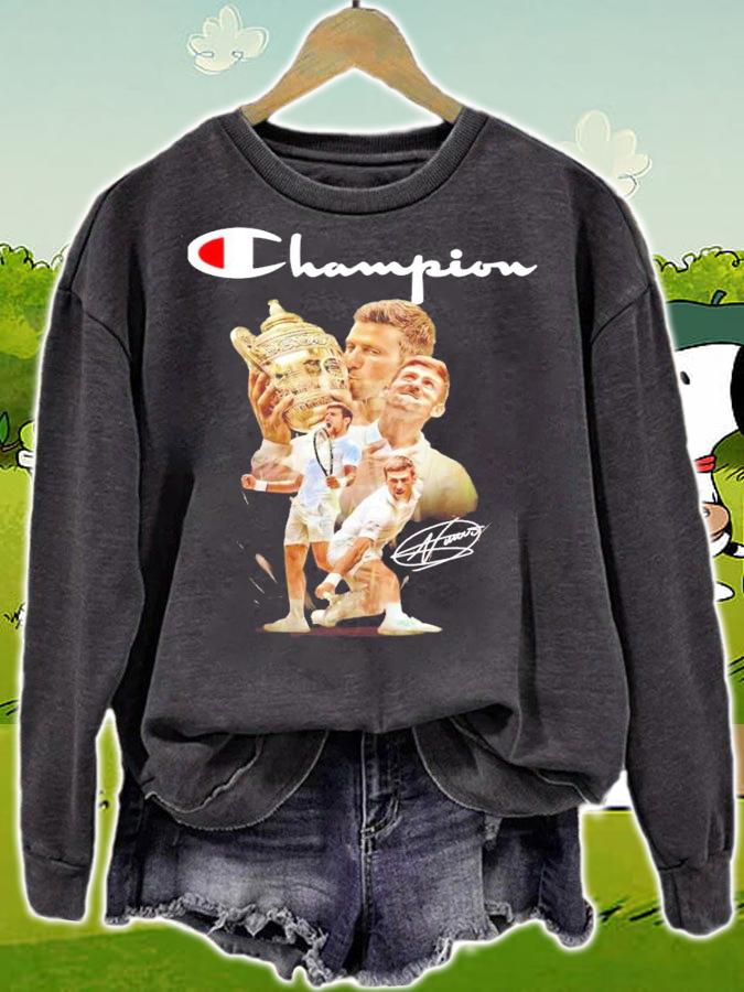 Novak Djokovic win signature shirt sweatshirt