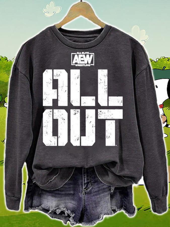 All Out Logo AEW All Elite Wrestling t-shirt sweatshirt