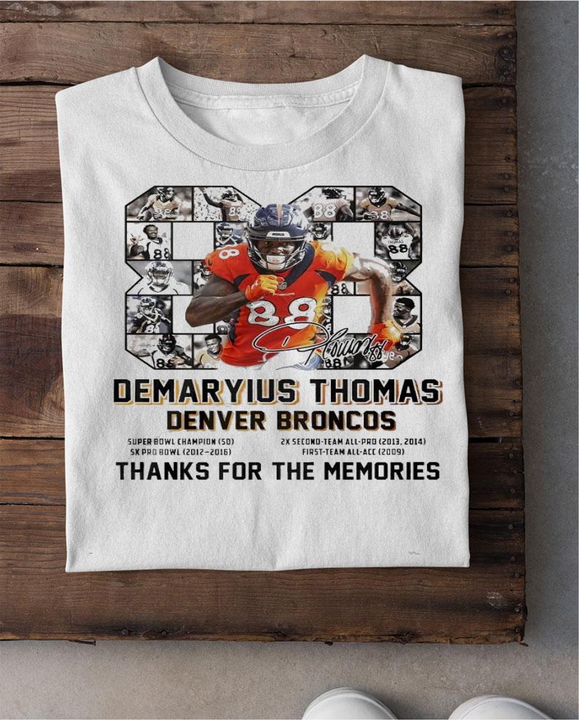 Demaryius Thomas Denver Broncos thanks for the memories shirt shirt