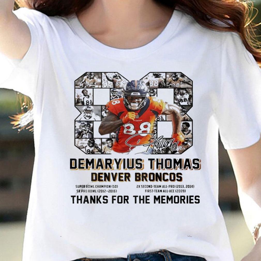 Demaryius Thomas Denver Broncos thanks for the memories shirt woman shirt