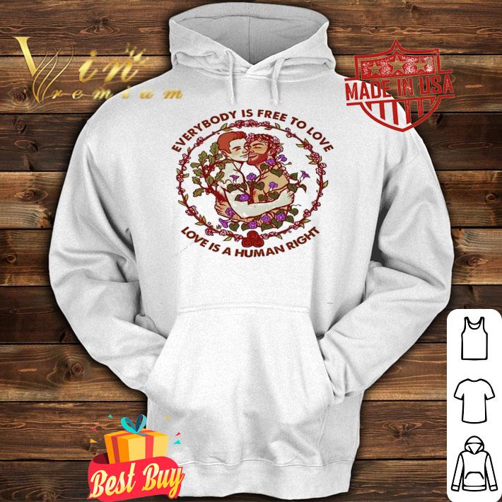Everybody is free to love love is a human right shirt hoodie