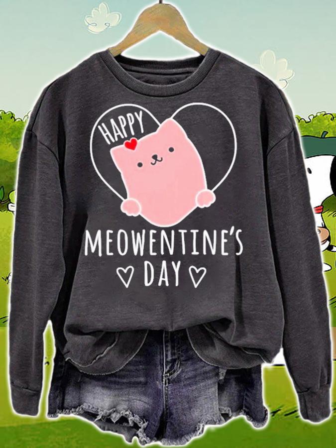 Valentines Day Happy Meowentine's Day shirt sweatshirt