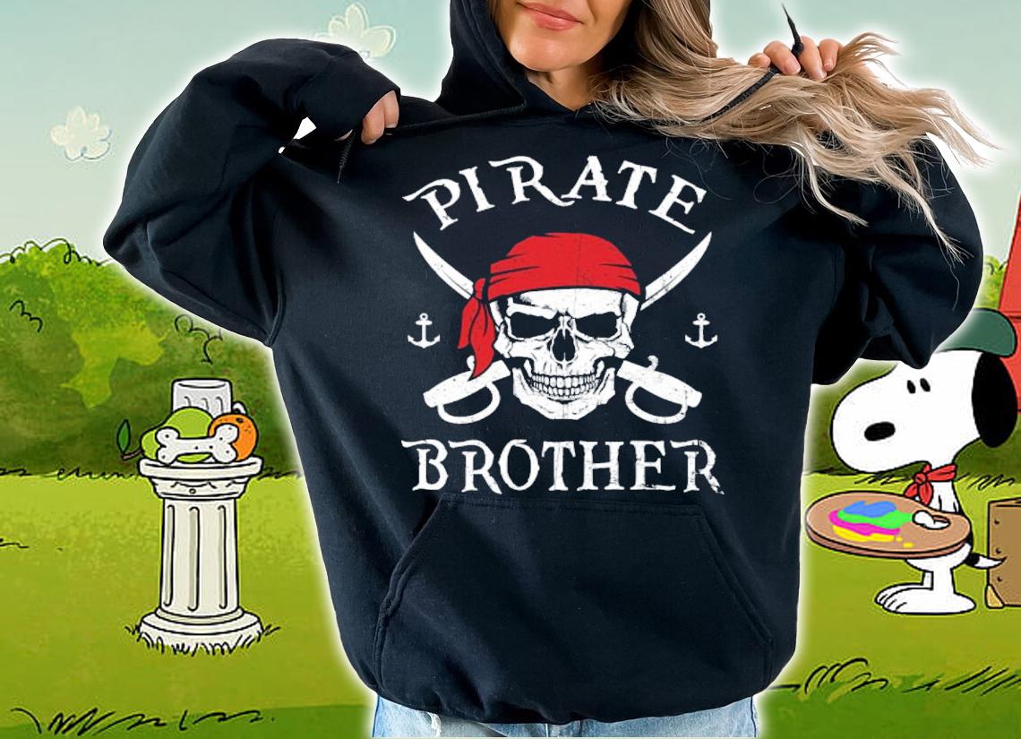Pirate Brother Skull Halloween T-shirt hoodie