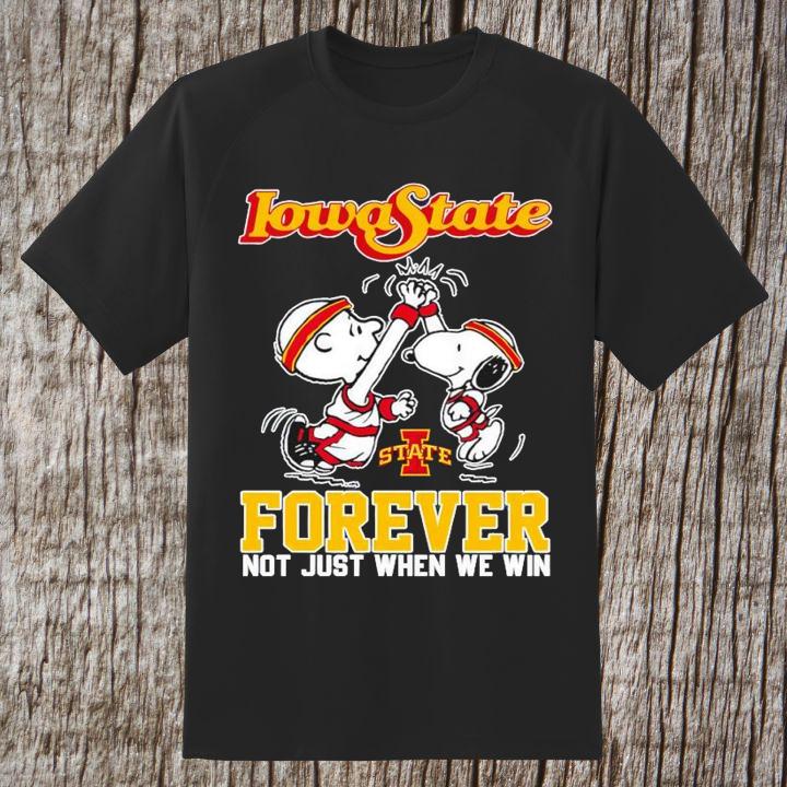 Snoopy Charlie Brown Iowa State Cyclones Forever Not Just When We Win Shirt