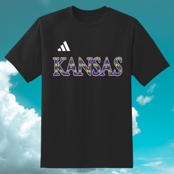 Adidas Kansas Jayhawks Autism Awareness T-Shirt