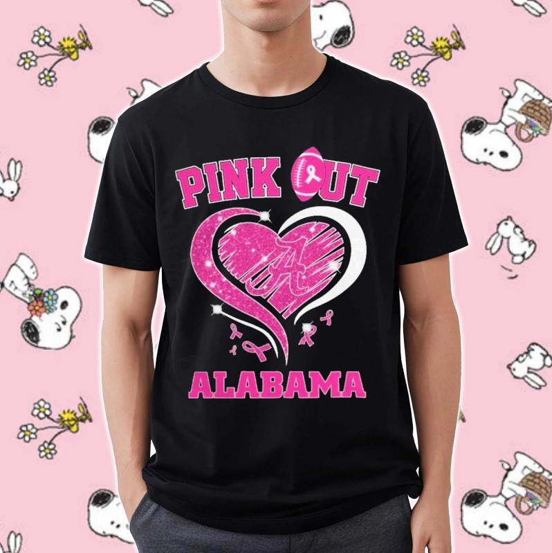 Alabama Crimson Tide Pink Out Alabama Breast Cancer Awareness T-Shirt