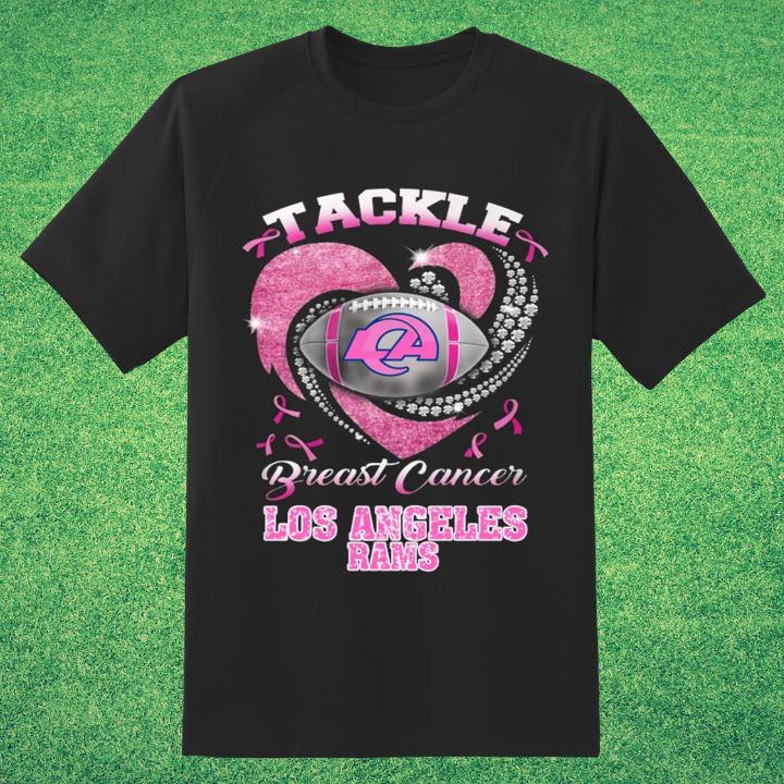 Tackle Breast Cancer Awareness Los Angeles Rams Football T-Shirt