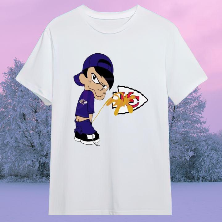 Baltimore Ravens Calvin Peeing Funny Shirt for Fans