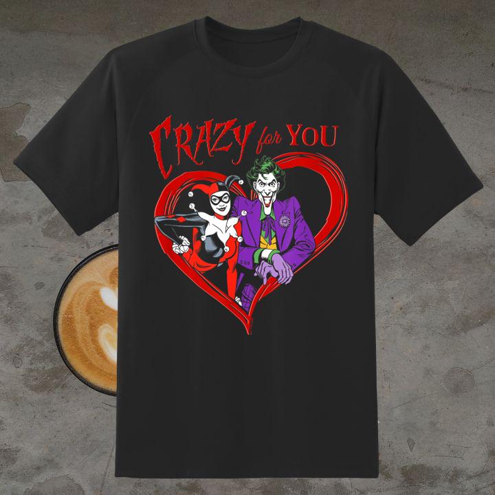 Premium Love Joker And Harley Quinn Crazy For You Dc Comics Valentine'S Day T-Shirt