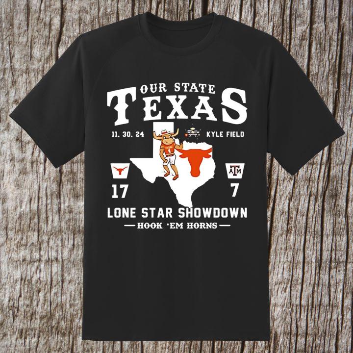 Texas Longhorns Our State Lone Star Showdown Hook Em Horns T-Shirt