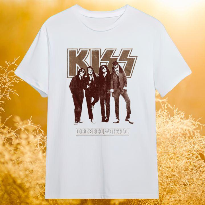 Kiss Rock Band Dressed To Kill Album Cover Heavy Metal T-Shirt