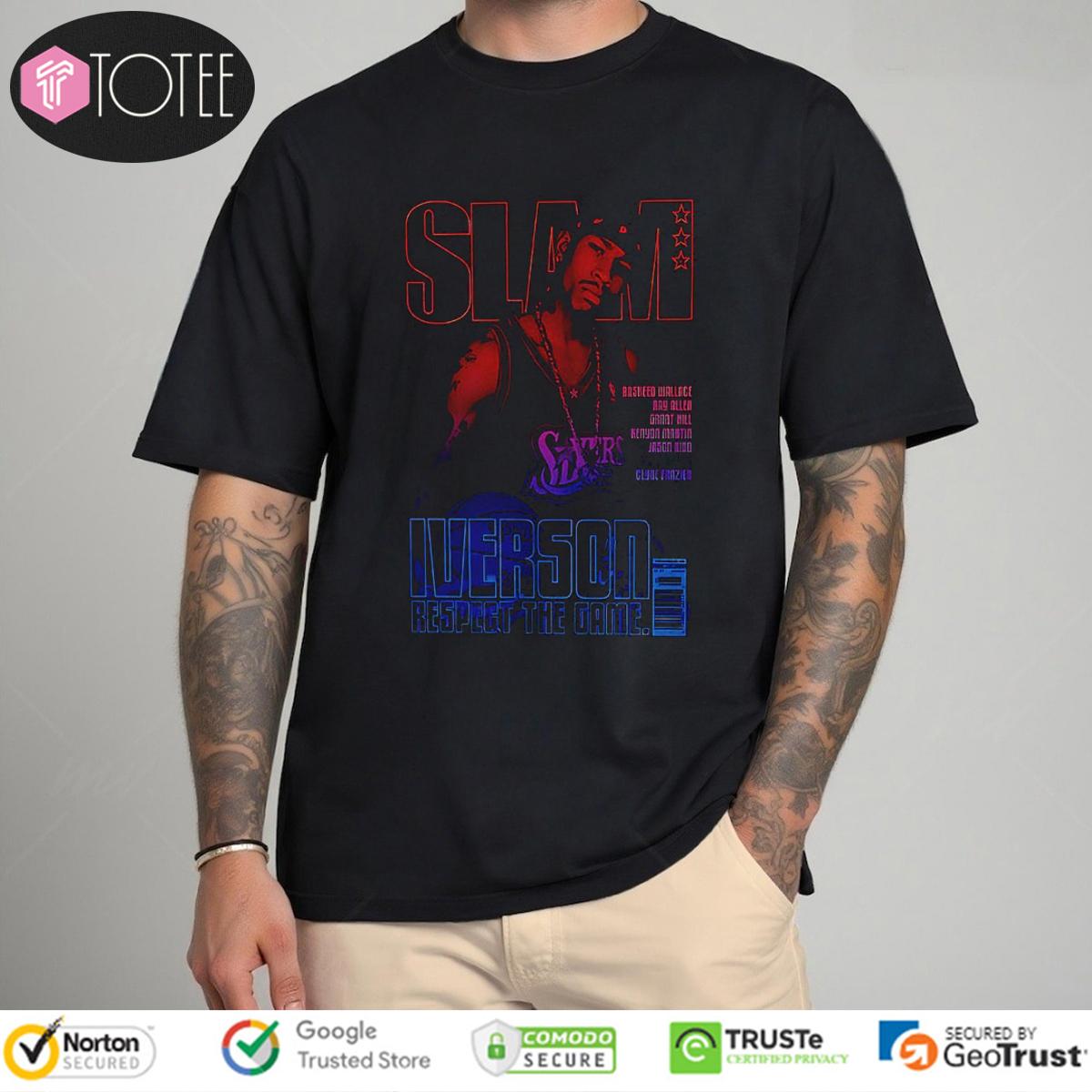 Allen Iverson Philadelphia 76ers SLAM Respect The Game T-Shirt