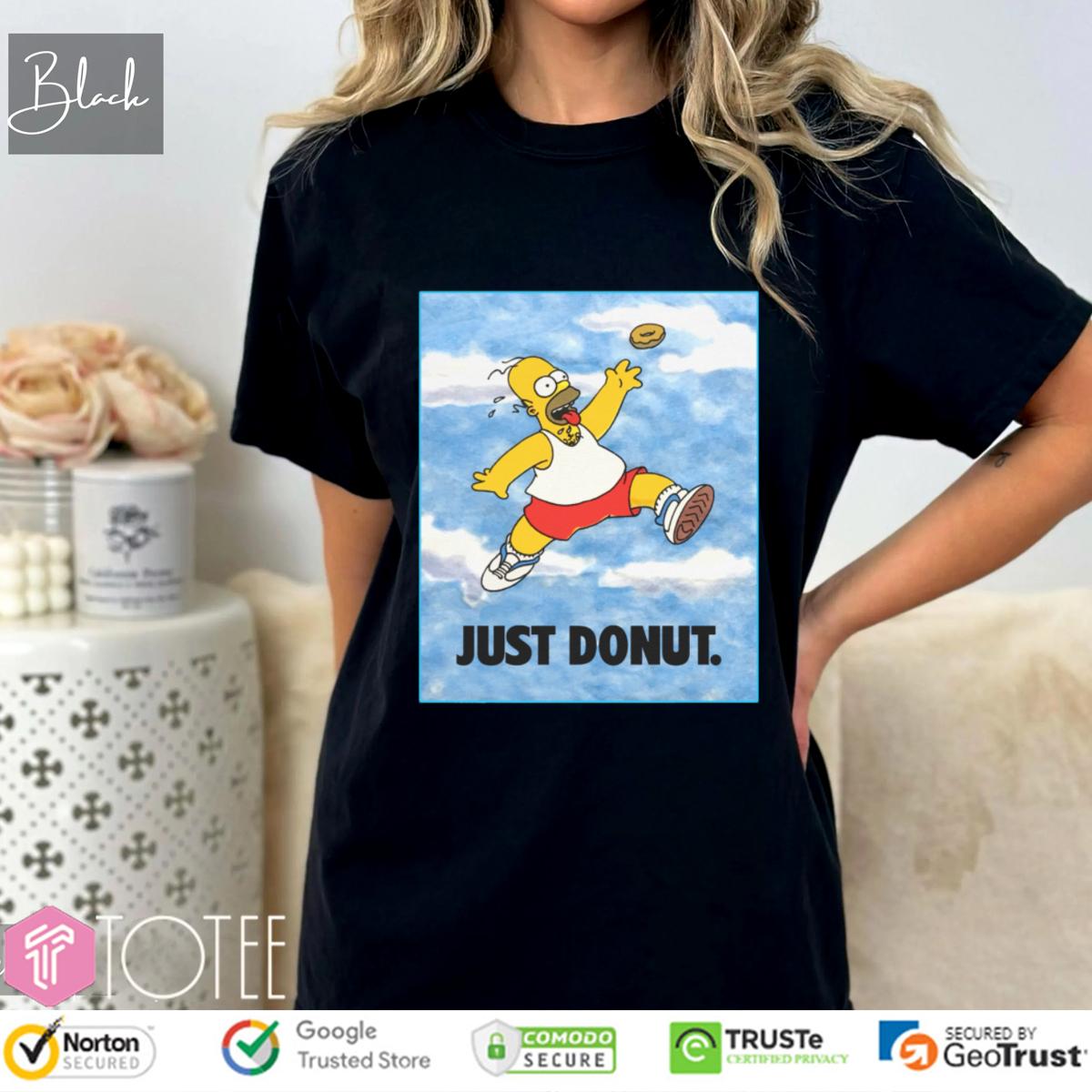 Homer Simpson Just Donut Jumpman Jordan Air Nike Just Do It T-Shirt