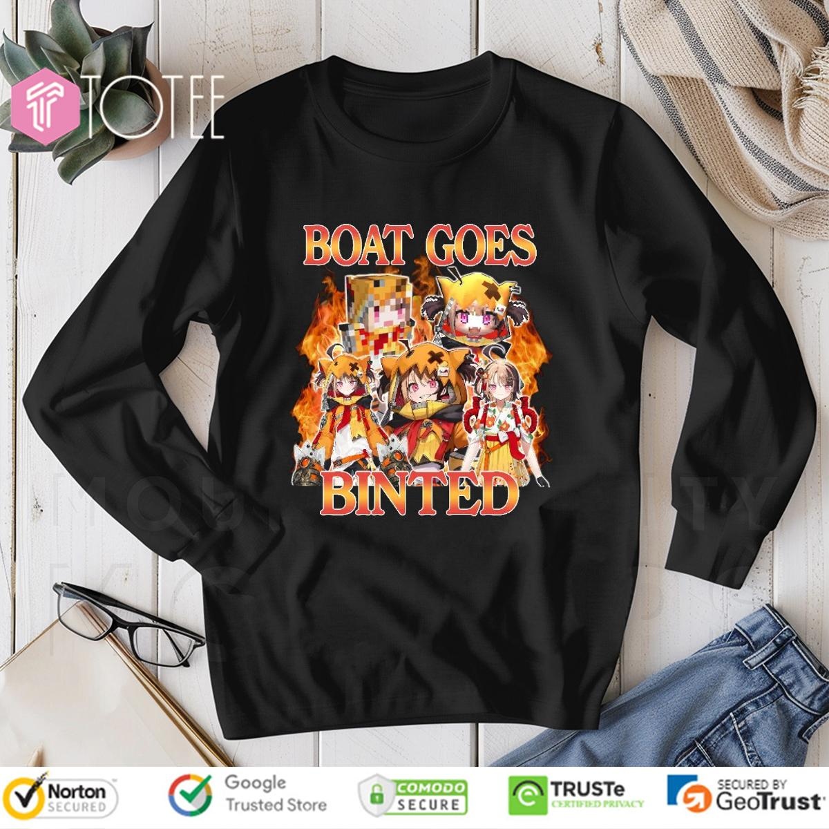 Gigi Murin Boat Goes Binted Hololive Vintage Bootleg Long Sleeve