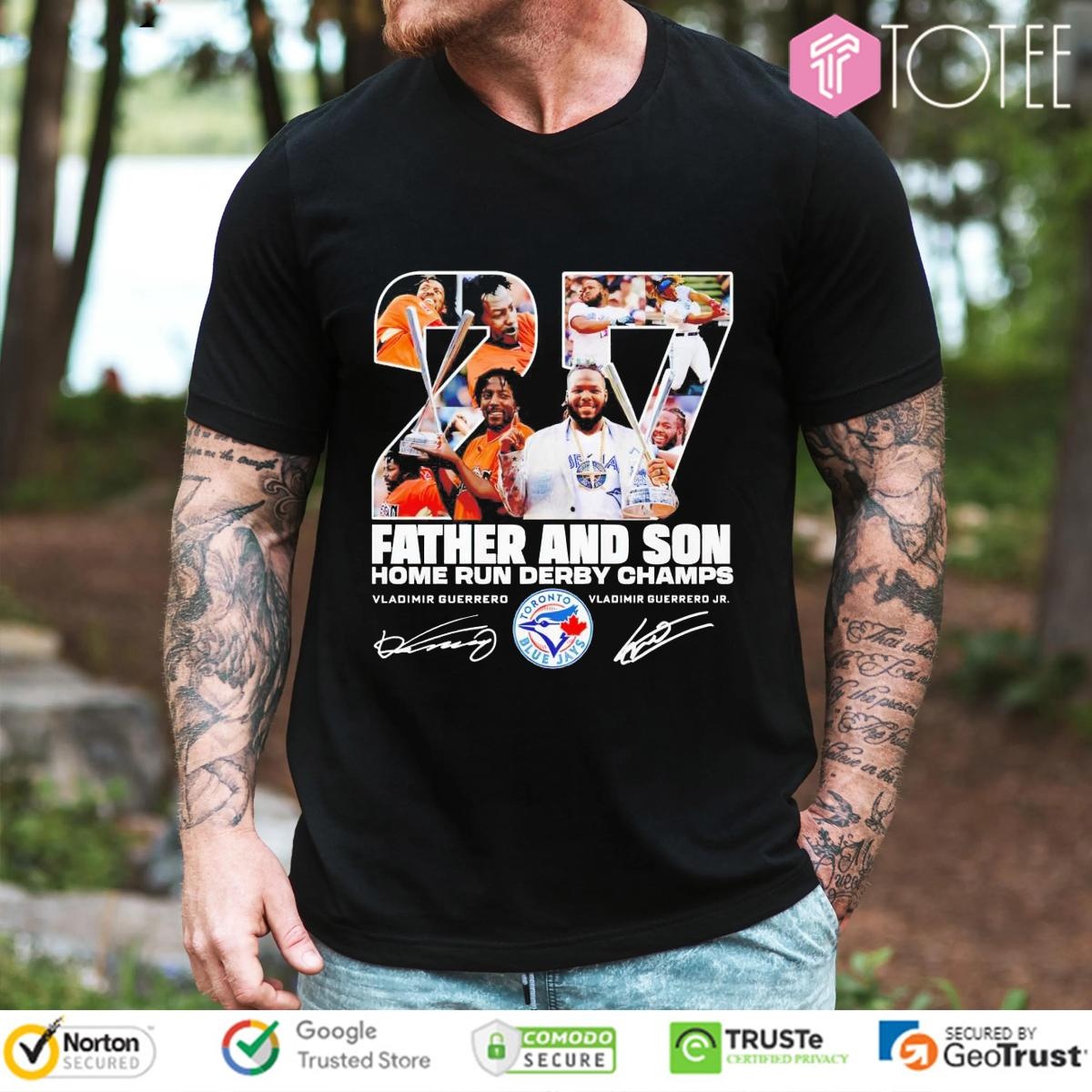 Vladimir Guerrero Father And Son Home Run Derby Champs Blue Jays Signatures T-shirt